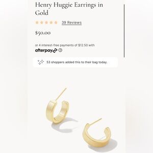 Kendra Scott Henry Huggie gold earrings